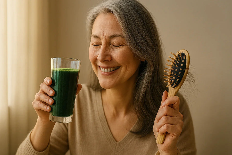Here falls spirulina Seamor 