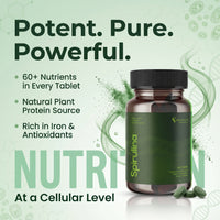 Seamor 100% Organic Spirulina Tablets 2000mg Per Serving | 120 Veg Tablets | Immunity, Energy & Detox | FSSAI Approved