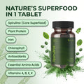 Seamor 100% Organic Spirulina Tablets 2000mg Per Serving | 120 Veg Tablets | Immunity, Energy & Detox | FSSAI Approved